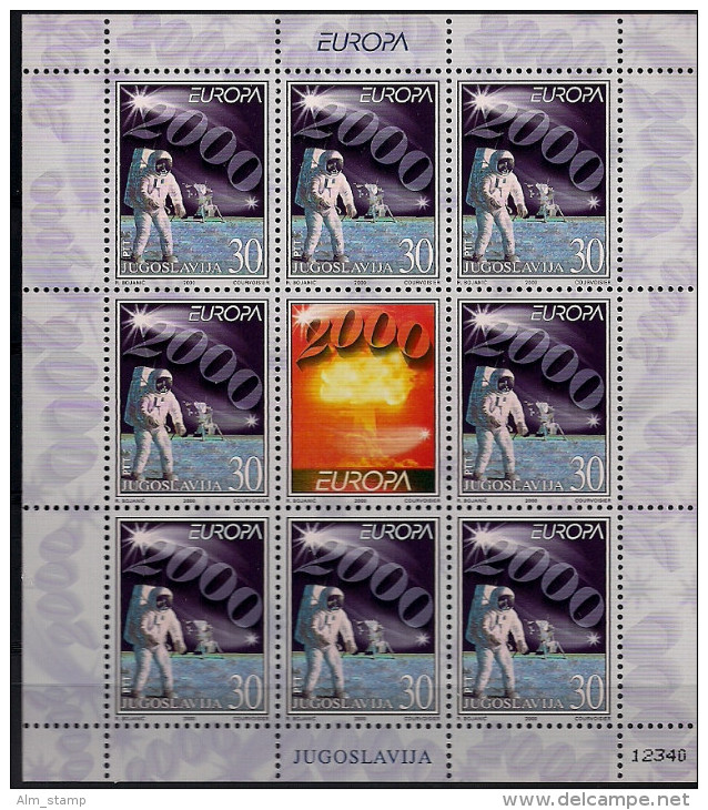 2000 Jugoslavien  Mi.  2975-6 ** MNH  Europa - 2000