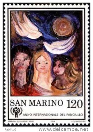 REPUBBLICA DI SAN MARINO 1979 ANNO DEL FANCIULLO CHILD YEAR SERIE COMPLETA COMPLETE SET USATA USED OBLITERE' - Used Stamps
