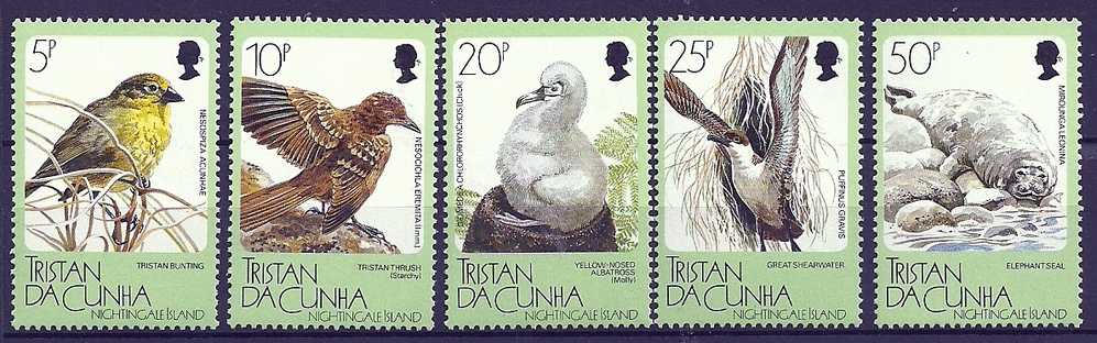Tristan Da Cunha 1988 Birds Oiseaux  Aves Finch Trush Albatross Shearwater MNH - Marine Web-footed Birds