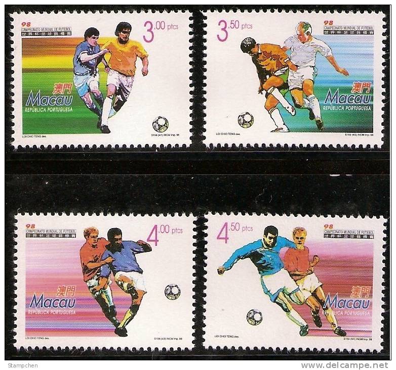1998 Macau/Macao Stamps - World Cup Football Soccer Sport - Unused Stamps