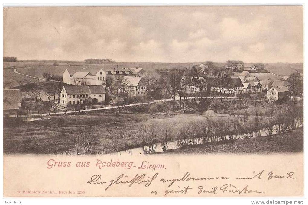 Gruß Aus Radeberg Liegau Gesamt 30.5.1901 Gelaufen - Radeberg