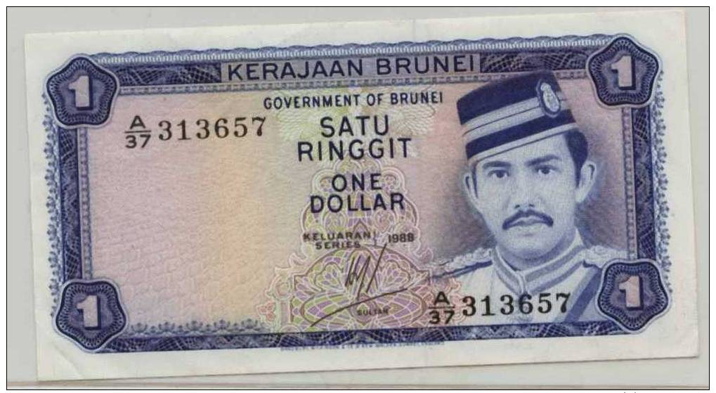 O. BRUNEI : 1$ 1988 (aunc) - Brunei