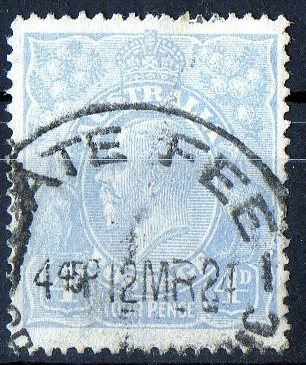 Australia 1918 King George V 4d Ultramarine - Single Crown Wmk Used - Actual Stamp - Late Fee - SG65 - Used Stamps