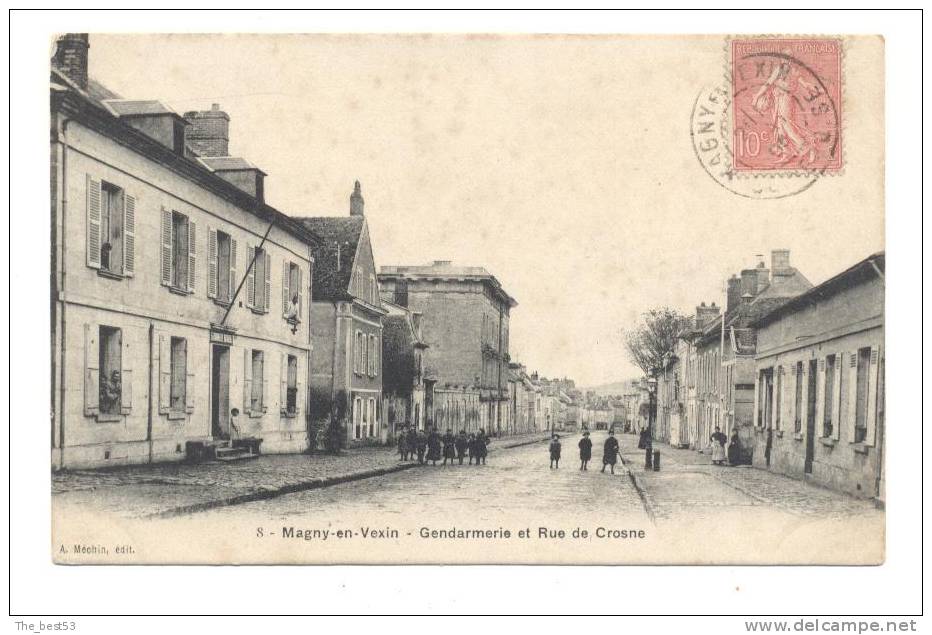 8   -   Magny En Vexin   -   Gendarmerie Et Rue De Crosne - Magny En Vexin