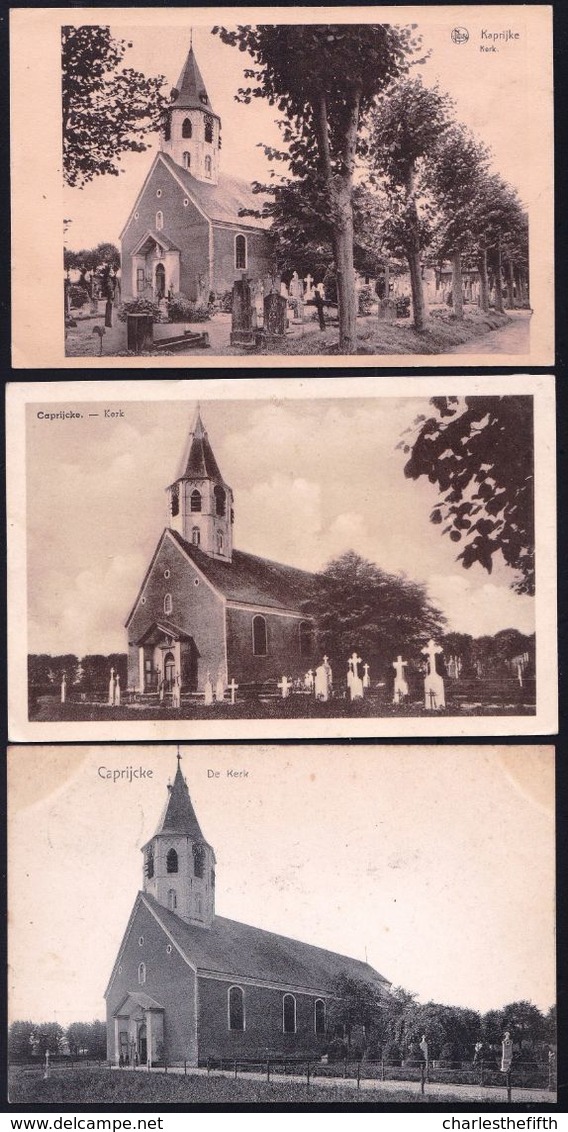 3 X KAPRIJKE - CAPRIJCKE - KERK  !! - Andere & Zonder Classificatie