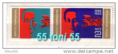 Bulgaria / Bulgarie  1973 Christo Smirnenski   2v.-MNH - Nuovi