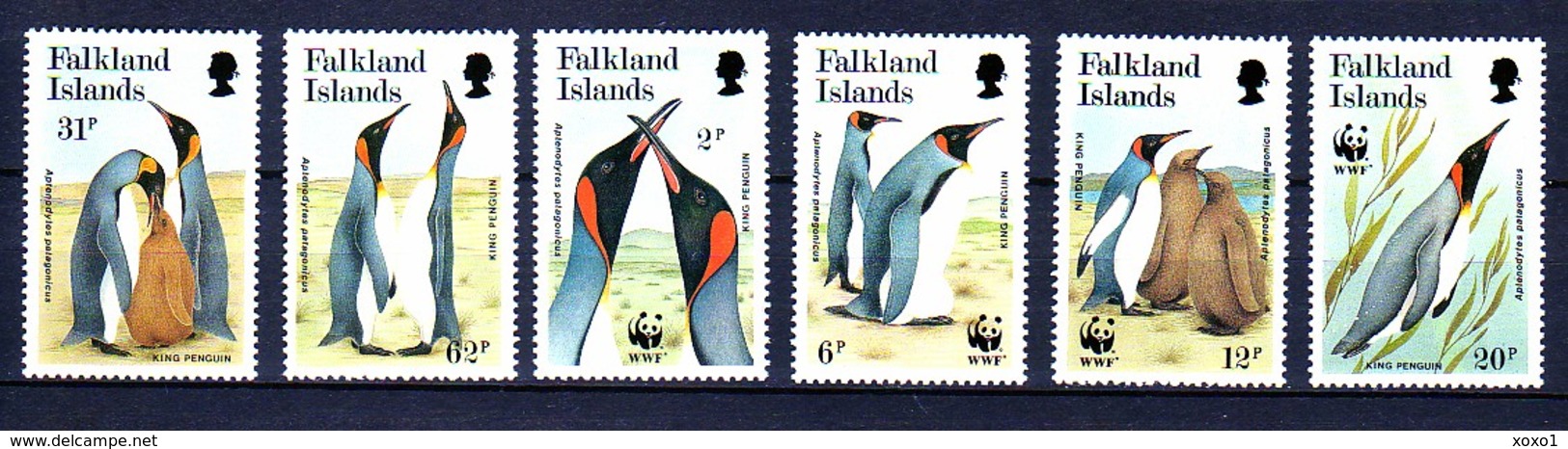 Falkland Islands 1991 MiNr. 538 - 543  Falklandinseln King Penguins WWF 6v  MNH** 19,00 € - Pingouins & Manchots