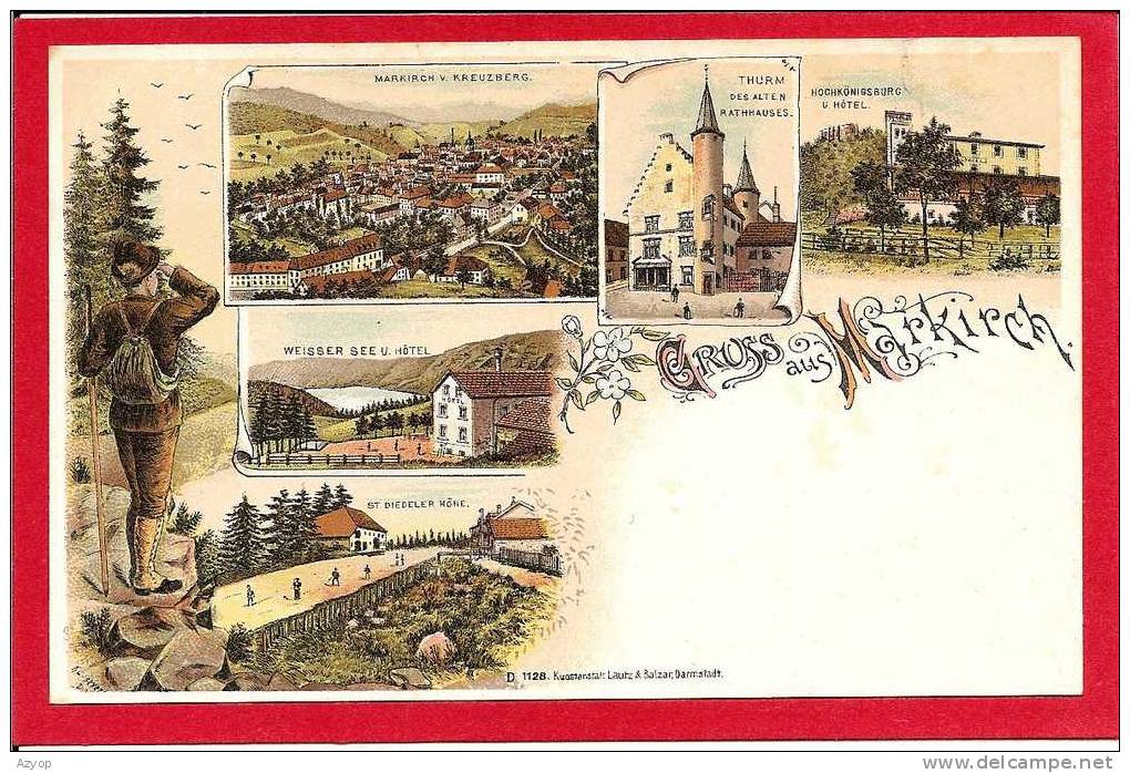 68 - GRUSS AUS MARKIRCH - STE MARIE AUX MINES - LITHO - Sainte-Marie-aux-Mines