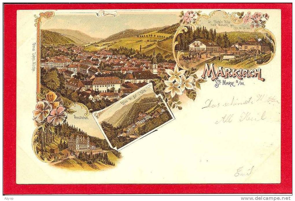 68 - MARKIRCH - STE MARIE AUX MINES - LITHO - Sainte-Marie-aux-Mines