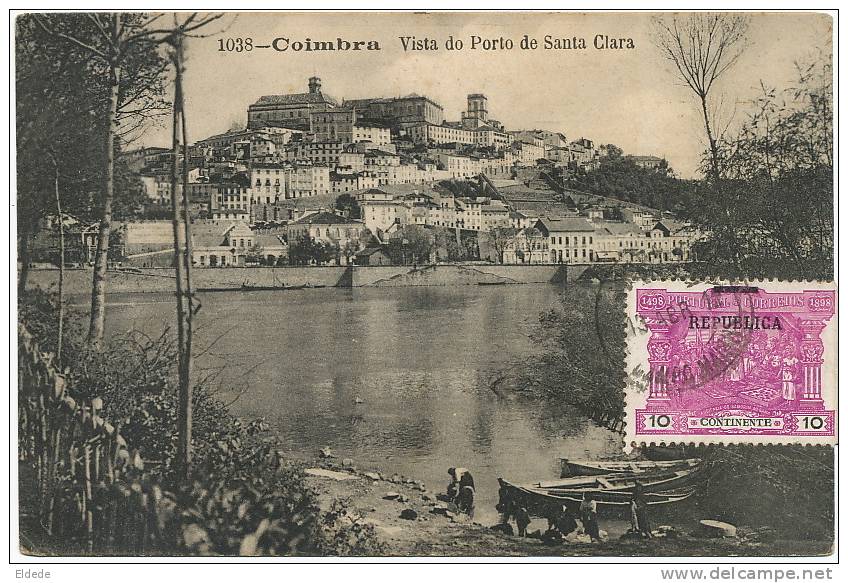 Coimbra 1038 Vista Do Porto De Santa Clara 1912 Voyagé - Coimbra