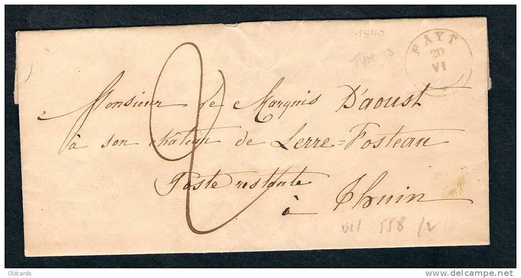 Lettre De 1840 Avec T18 "FAYT" + "2" Pour Thuin. - 1830-1849 (Independent Belgium)
