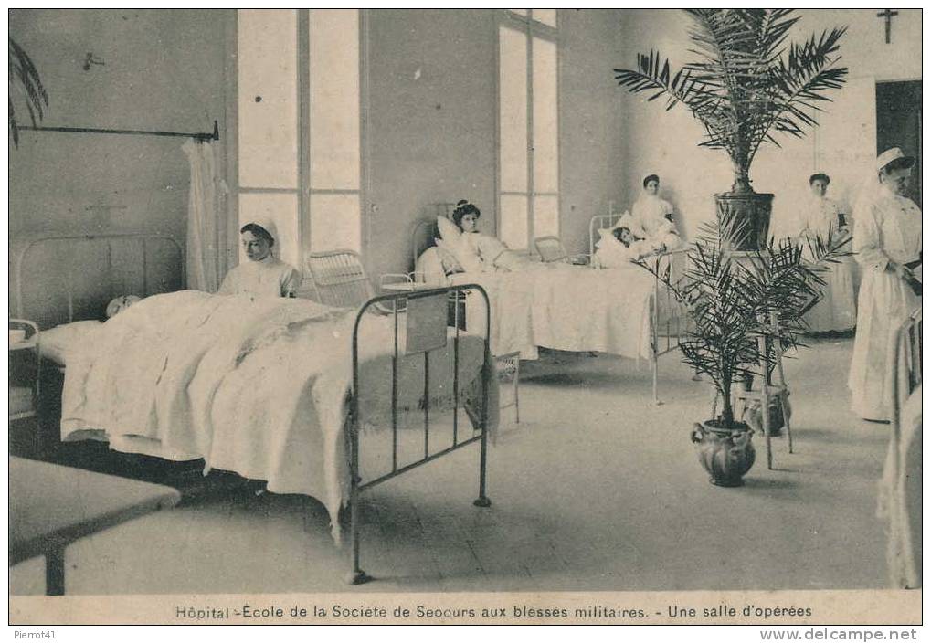 PARIS - Hôpital-École De La Société De Secours Aux Blessés Militaires - Une Salle D'opérées - Santé, Hôpitaux