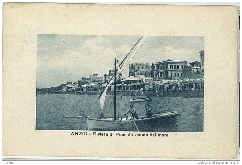 Cartolina - ANZIO - RIVIERA DI PONENTE VISTA DAL MARE - BARCHE - PORTO - LITORALE LAZIALE - ROMA - LAZIO - Panoramische Zichten, Meerdere Zichten