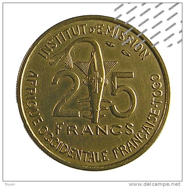 Togo - 25 Francs  - 1957 -  TTB - Br.Alu - Togo