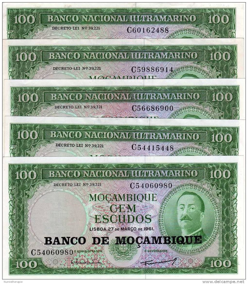 Mozambique : 100 Escudos 1961 UNC : Banco Nacional Ultramarino >>> Banco De Moçambique - Mozambique