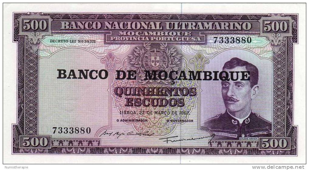 Mozambique : 500 Escudos 1967 : UNC : # 7333880 - Mozambique