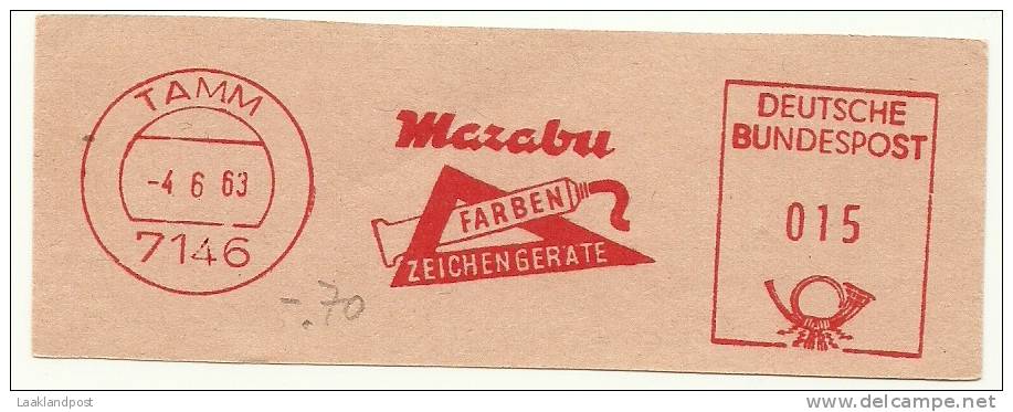 Germany Nice Cut Meter MAZABU FARBEN ZEICHENGERATE  Tamm 4-6-1963 - Scheikunde