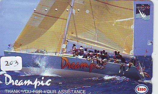 Télécarte Japon *  Publicité Pétrole Essence ESSO (203) Phonecard Japan * Telefonkarte *  SAILING SHIP DREAMPIC - Erdöl