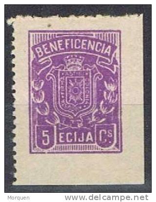 Beneficencia ECIJA (Sevilla) 5 Cts, Guerra Civil  ** - Vignette Della Guerra Civile