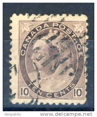 1898-1902 Canada Queen Victoria Numeral Issue 10 Cents Brown Violet  Used - Used Stamps