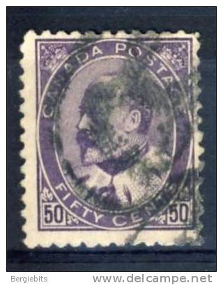1903-1908 Canada King Edward VII  Issue 50 Cents  Purple  Used - Used Stamps