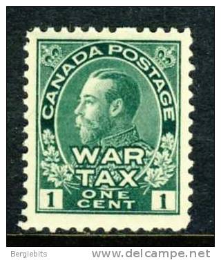 1915 Canada Admiral 1 Cent Green War Tax Stamp MNH ,MR1 - War Tax