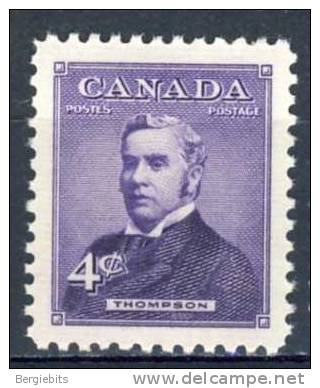 1954   Canada  MNH 4 Cent  Prime Minister Thompson - Unused Stamps