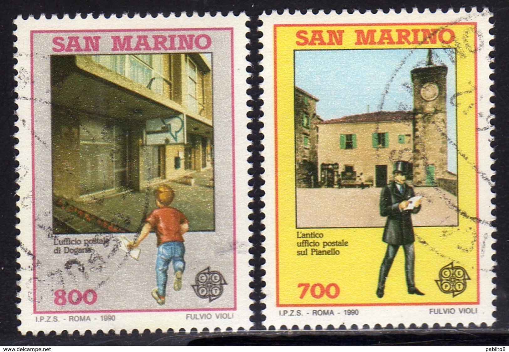 REPUBBLICA DI SAN MARINO 1990 EUROPA UNITA CEPT SERIE COMPLETA COMPLETE SET USATA USED OBLITERE' - Used Stamps