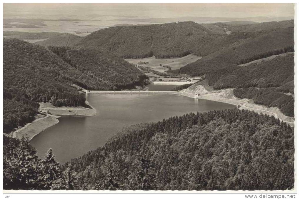 Blick Vom Jagdkopf A. D. Odertalsperre, Sehr Schöner 2-Kreisstempel Aus Braunlage (Harz) 1956 - Osterode