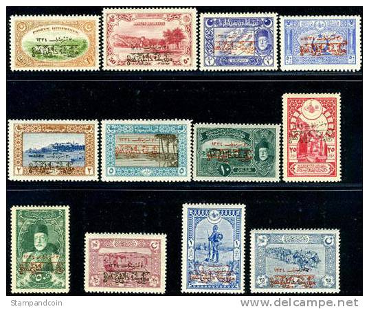 Turkey #552-64 Mint Hinged Armistice Issue Set From 1919 - Unused Stamps