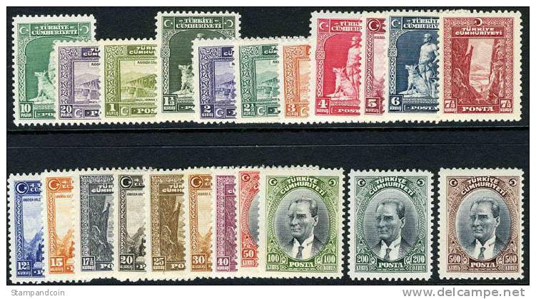 Turkey #682-704 Mint Hinged Set From 1930 - Nuovi