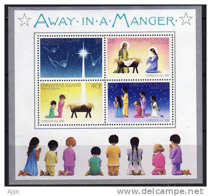 Christmas Carol : "Away In A Manger" Chanson De Noël Célèbre.   1 BF Neuf ** De L'ÎLE CHRISTMAS - Christmas Island