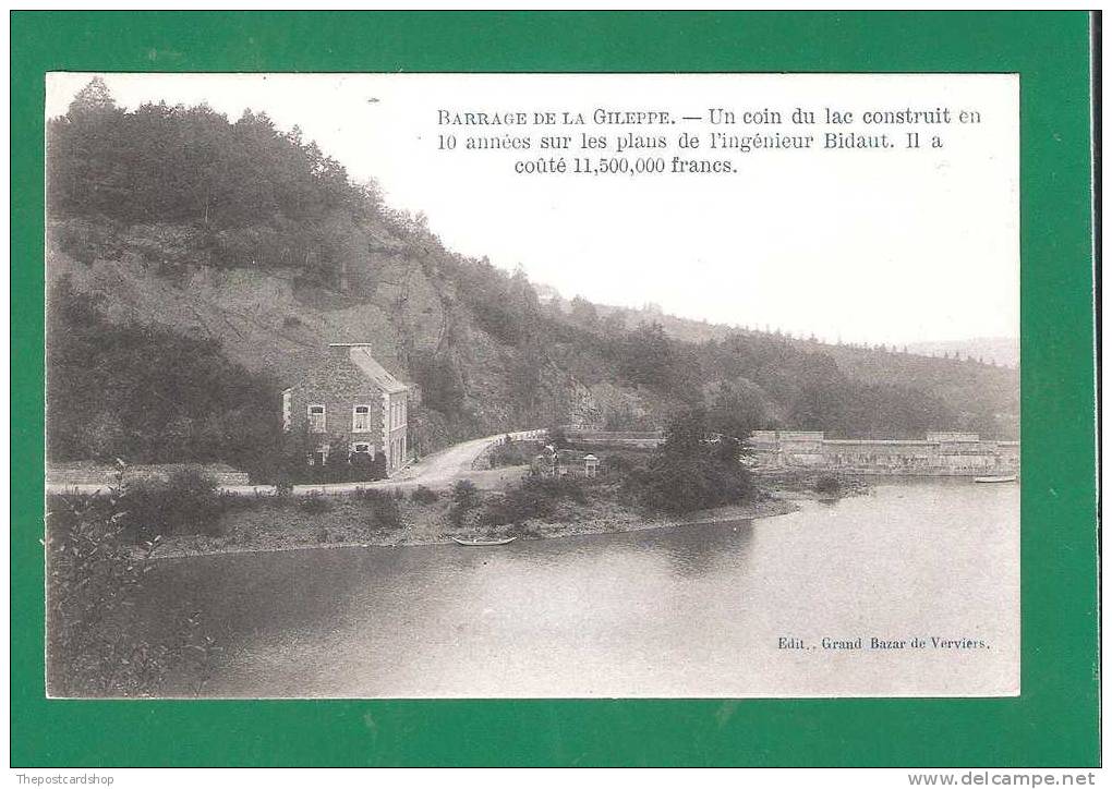 BELGIQUE BELGIUM Barrage De La Gileppe 1906 Coin Du Lac Construit En 10ann MORE CHEAP BELGIUM LISTED FOR SALE @ - Gileppe (Dam)