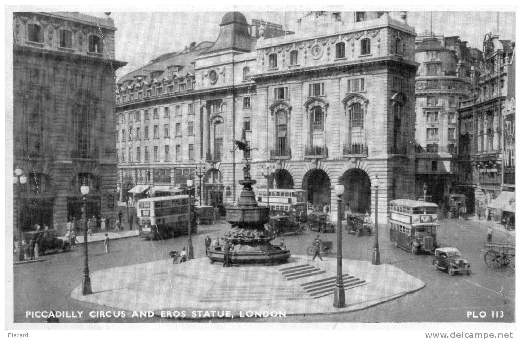 10815    Regno  Unito  London  Piccadilly  Circus  And  Eros  Statue  NV  (scritta) - Piccadilly Circus