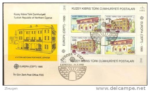 TURKISH CYPRUS 1990 EUROPA CEPT FDC - 1990