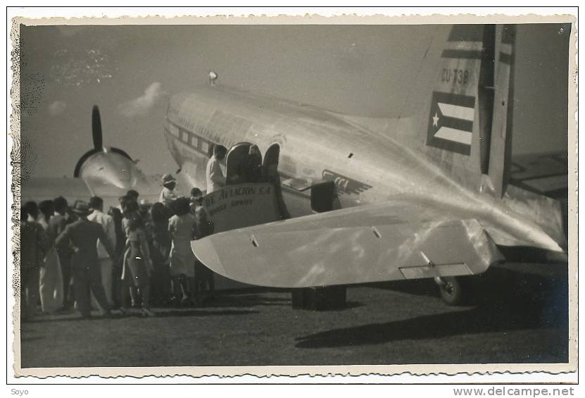 Juillet 1953 Sagua La Grande Cuba Real Photo Cubana De Aviacion CCA - 1946-....: Era Moderna