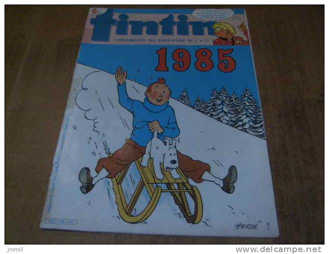 Tintin Couverture Hergé : 40ème Année  N°1 1985 - Tintin