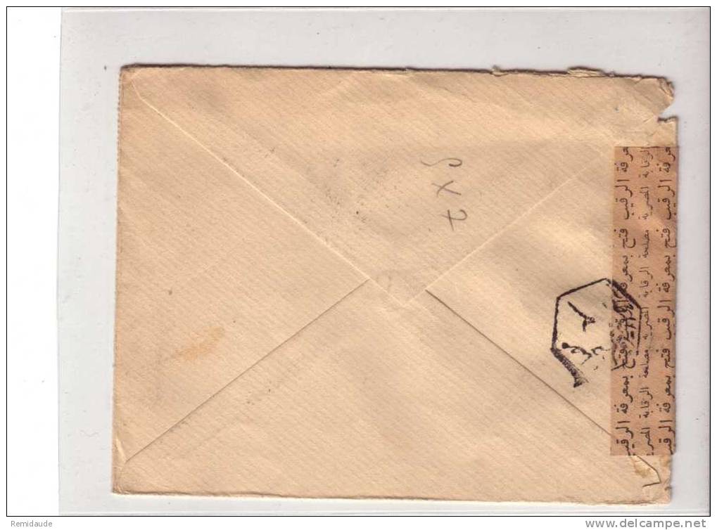 Egypte - Lettre Censurée  Pour Paris - 1940 - Briefe U. Dokumente