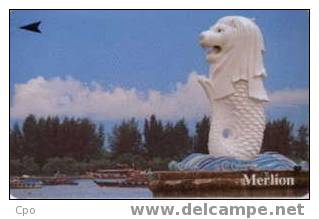 # SINGAPORE 44SIGB Merlion At Sunset 5 Landis&gyr   Tres Bon Etat - Singapore