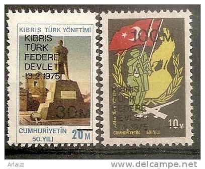 CHYPRE TURC.1975. ADMINISTRATION TURQUE. TIMBRES SURCHARGES. NEUF.***; - Ungebraucht