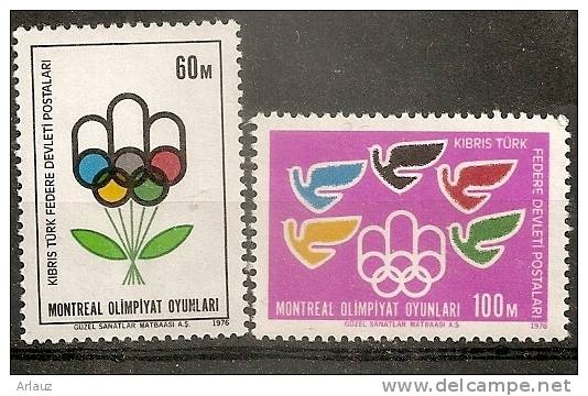 CHYPRE TURC.1976. ETAT AUTONOME..JEUX OLYMPIQUE DE MONTREAL.YVERT N° 20 ET 21. NEUF.***; - Neufs