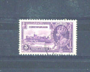 NEWFOUNDLAND -  1935 Silver Jubilee 5c FU - 1908-1947