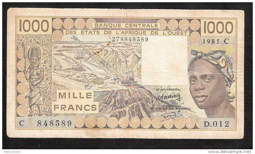 WAS  BURKINA FASO P307Cf  1000 FRANCS  1985   AVF - Burkina Faso