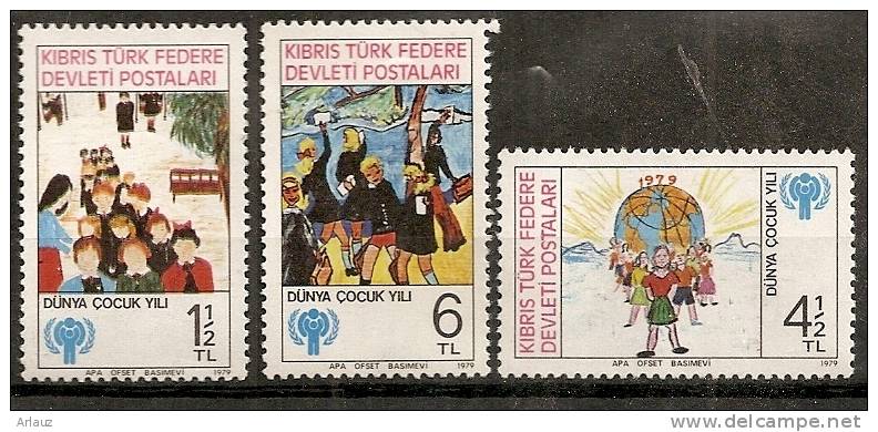 CHYPRE TURC.1979. ETAT AUTONOME..ANNEE INTERNATIONALE DE L´ENFANT..YVERT N° 67 à 69.;NEUF.***; - Unused Stamps