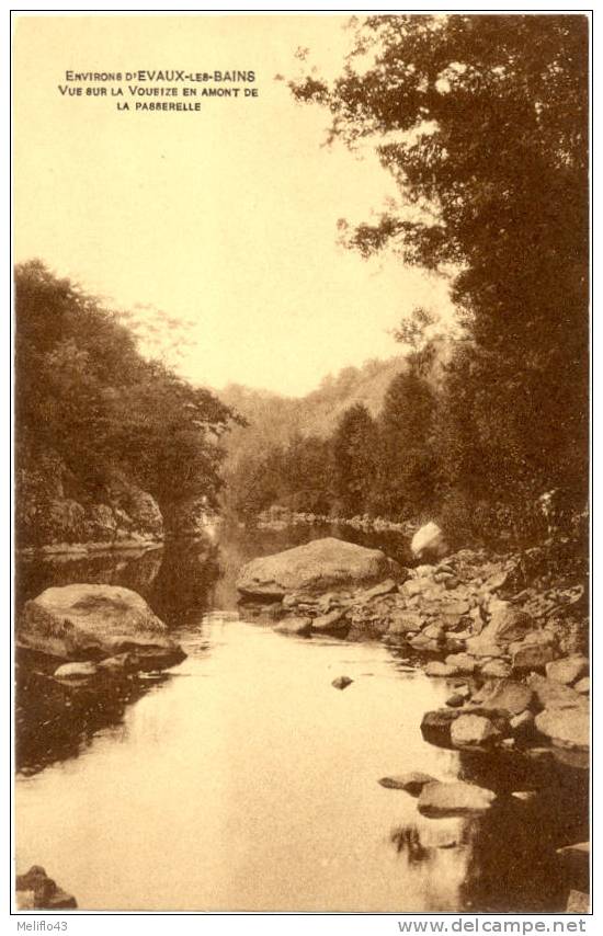 23/CPA - Env.d'Evaux Les Bains - Vue Sur La Voueize En Amont De La Passerelle - Evaux Les Bains