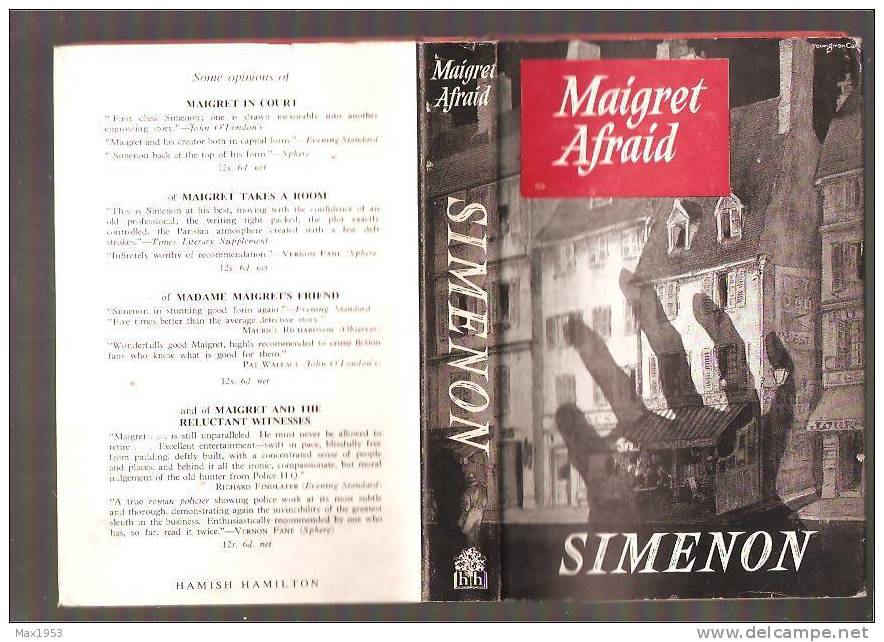 SIMENON  Maigret Afraid  Hamish Hamilton, London, 1961 - Simenon