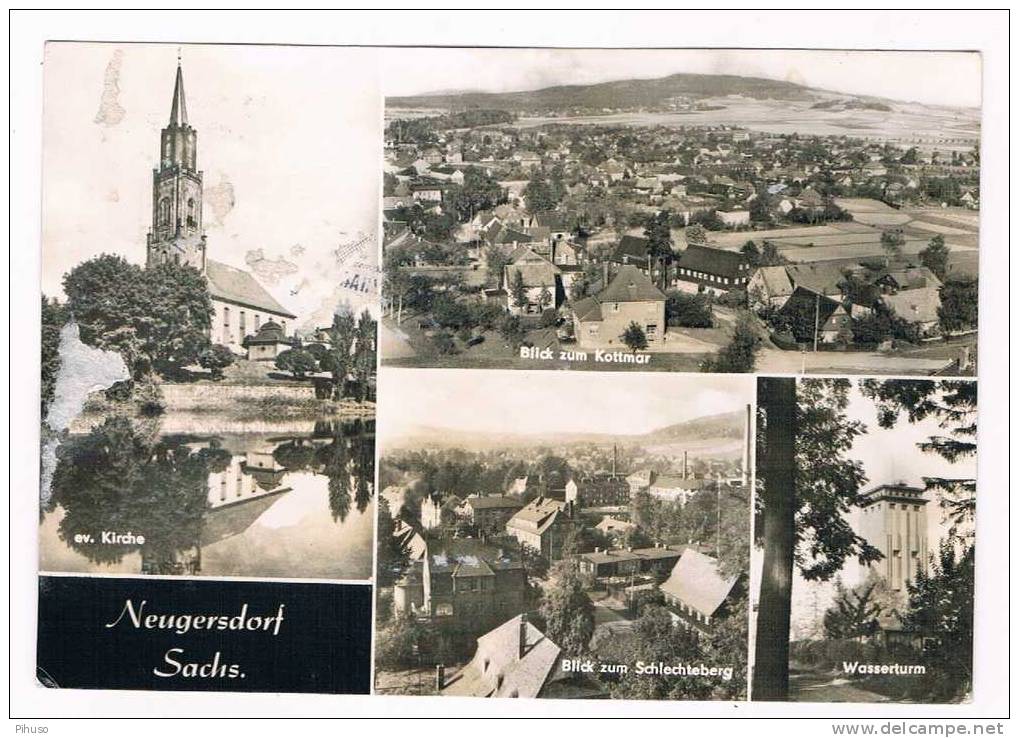 D1288  NEUGERSDORF: Gruss Aus ( 4-picture Postcard) - Neugersdorf