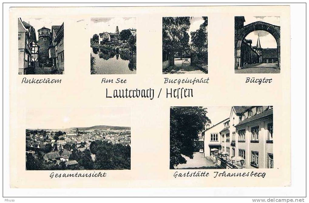 D1290  LAUTERBACH : 6-picture Postcard - Lauterbach