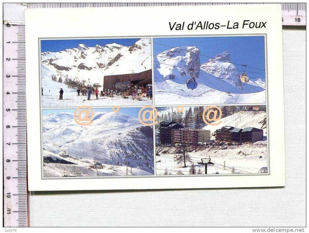 VAL D'ALLOS -  LA FOUX  -  Station Et Pistes  - 4 Vues - Autres & Non Classés