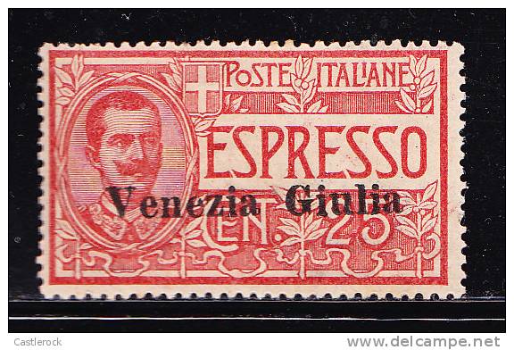 T)1918,AUSTRIA,SCN NE1,SPECIAL DELIVERY STAMP OF ITALY OF 1903 OVERPRINTED,MINT,TONING ODTS,ISSUED IN TRIESTE,WMK,PERF.1 - Oblitérés